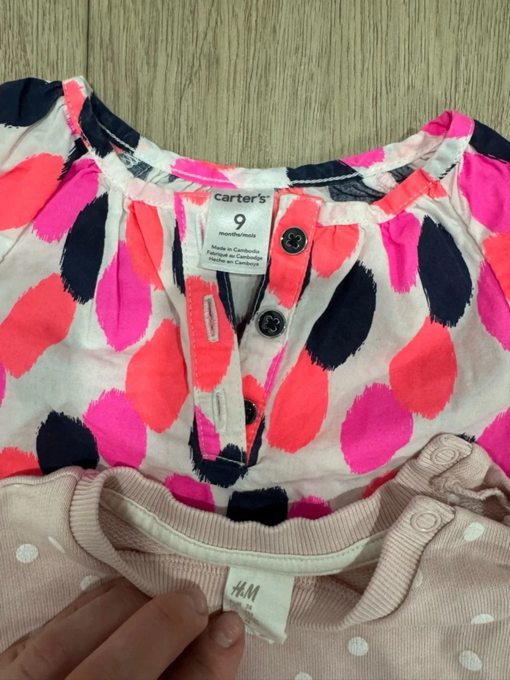 Carter's Pink Polka Dot Top & Multicolor Dot Tunic Set